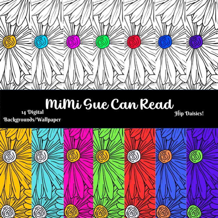 Hip Daisies! 14 Digital Backgrounds/Wallpapers Multiple Colors