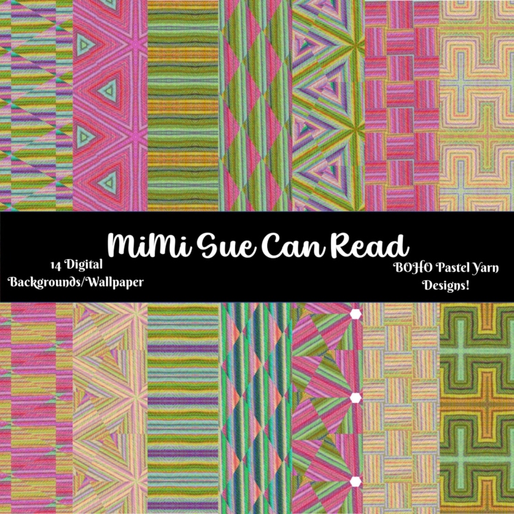 BOHO Pastel Yarn Designs 14 Digital Backgrounds/Wallpapers