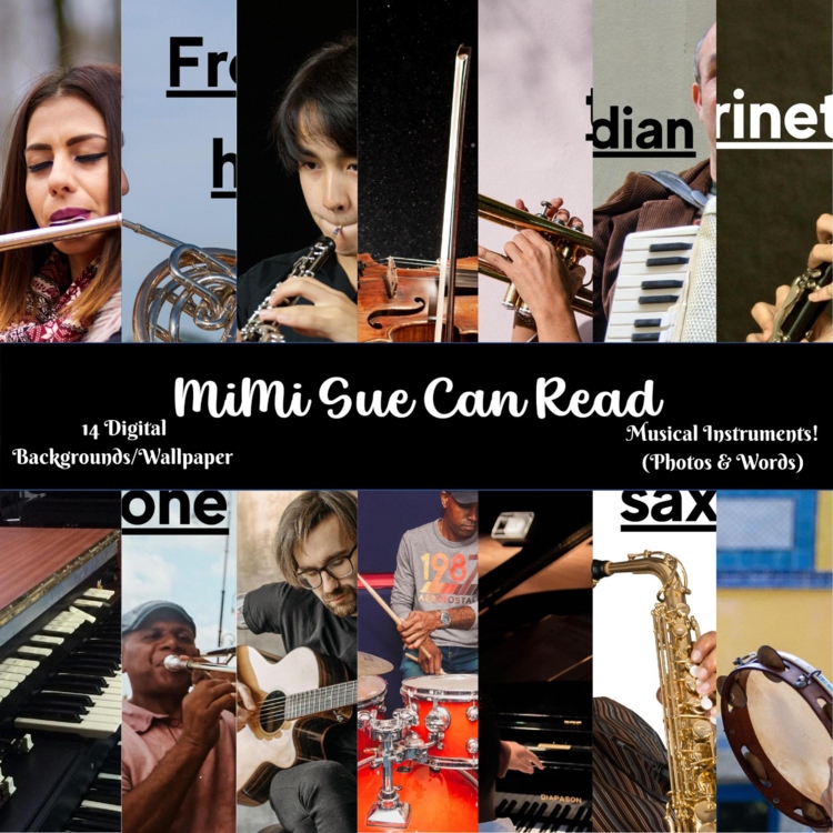 Musical Instruments! (Photos & Words) 14 Power Point/Backgrounds/Wallpapers