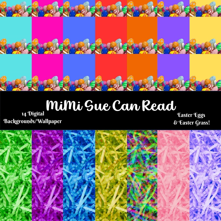 Easter Eggs & Easter Grass (Multi-Color) 14 Digital Backgrounds/Wallpapers