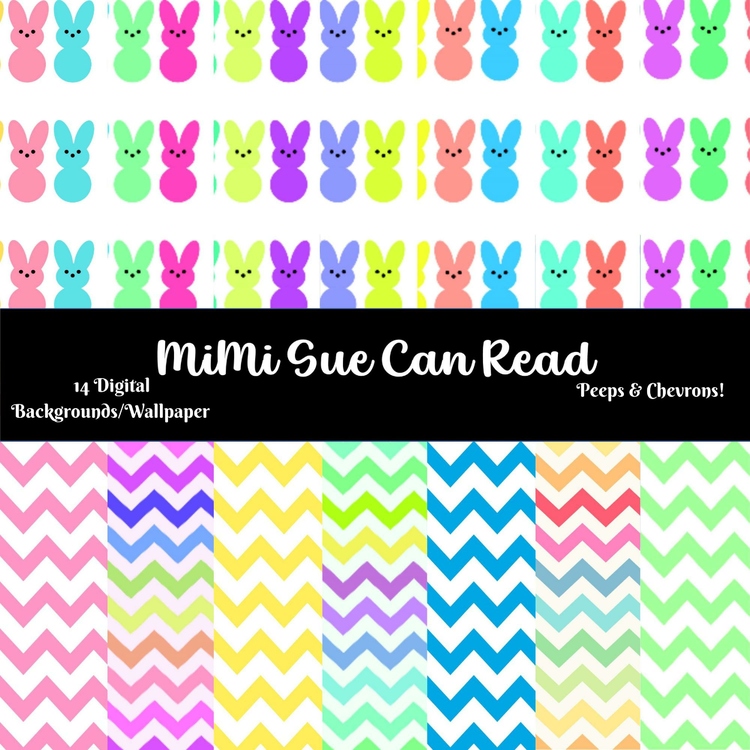 Peeps & Chevrons! (Bunnies/Rabbits) 14 Digital Backgrounds/Wallpapers