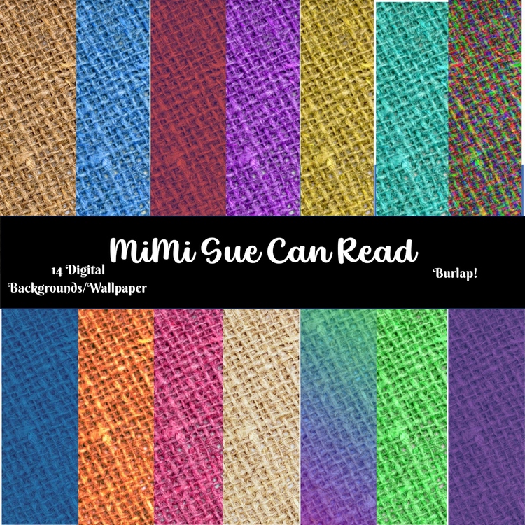 Burlap 14 Digital Backgrounds/Wallpapers Multi-Color