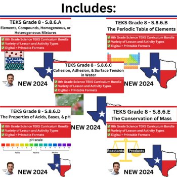 S.8.6 Matter Classification Bundle | TEKS Science 8th Grade | Matter and Energy, image 2