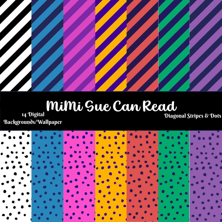 Diagonal Stripes & Dots 14 Digital Background/Wallpapers
