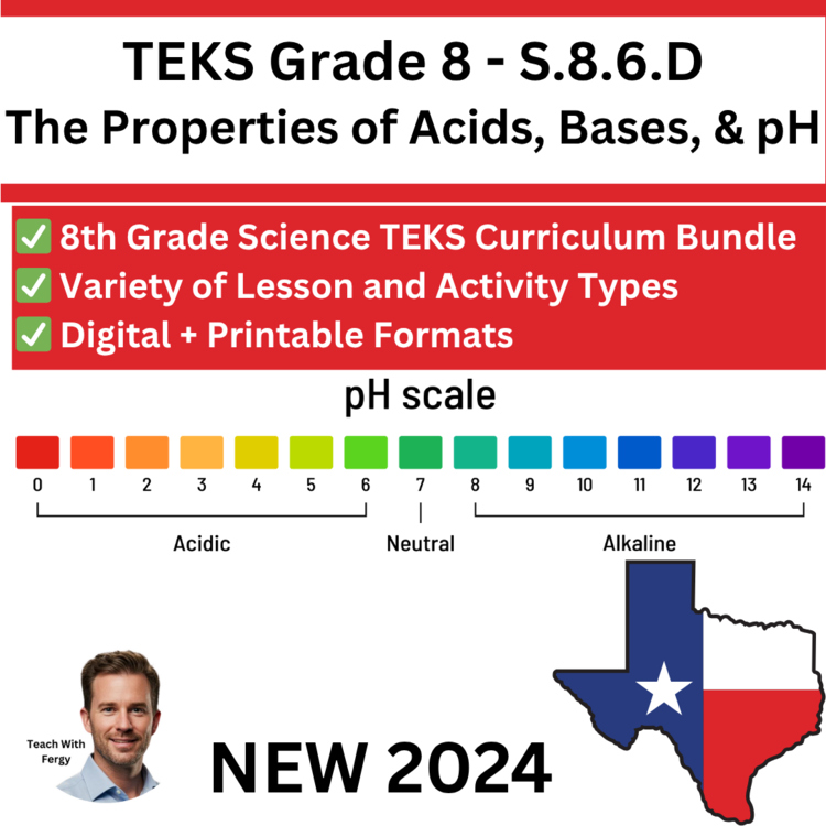 S.8.6.D - The Properties of Acids, Bases, and pH | TEKS Science 8th Grade STAAR