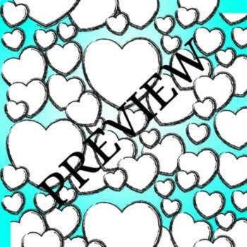 Valentine Happiness 5 Valentine's Digital Art | Cute Backgrounds ONLY $1, image 4