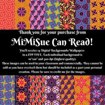 Kaleidoscopes, Flowers, Pinwheels, & Swirls 14 Digital Backgrounds/Wallpapers, image 2