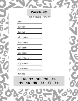 10 Number Words 0-100 Word Match Sets with Answers Math/Spelling/Counting, image 4