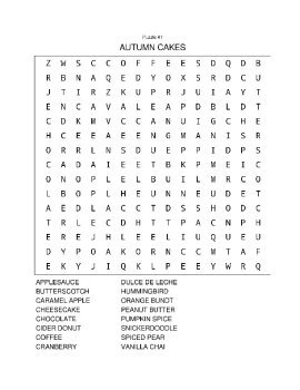 10 Fall and Thanksgiving Word Search Puzzles with Answers (Set A), image 2