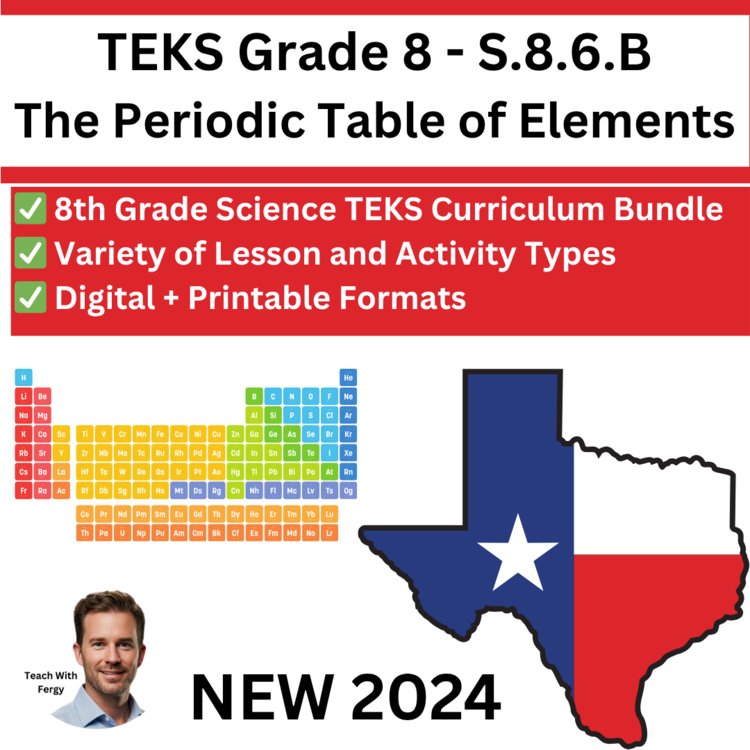 S.8.6.B - The Periodic Table of Elements | TEKS Science 8th Grade | Texas, STAAR