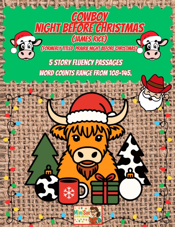 Saddle Up! Cowboy Night Before Christmas Fluency Passages (James Rice)
