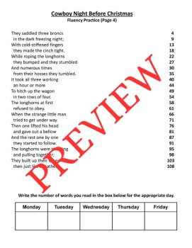 Saddle Up! Cowboy Night Before Christmas Fluency Passages (James Rice), image 3