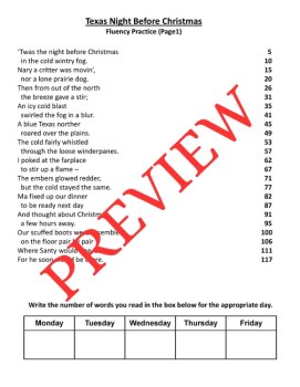 Texas Night Before Christmas: James Rice Fluency/Boost Reading & Track Progress, image 2