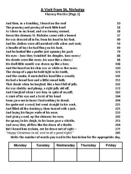 A Visit from St. Nicholas ('Twas the Night Before Christmas) Fluency Passages, image 4