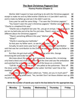 The Best Christmas Pageant Ever (Barbara Robinson) 7 Fluency Passages, image 2