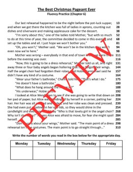 The Best Christmas Pageant Ever (Barbara Robinson) 7 Fluency Passages, image 3