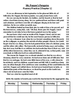 Mr. Popper’s Penguins (Florence & Richard Atwater) 20 Novel Fluency Passages, image 3