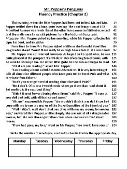 Mr. Popper’s Penguins (Florence & Richard Atwater) 20 Novel Fluency Passages, image 4