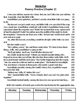 Stone Fox (John Reynolds Gardiner) Novel Fluency Passages, image 4