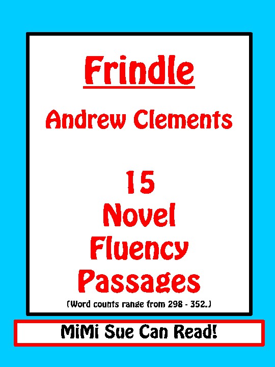 Frindle (Andrew Clements) Novel Fluency Passages