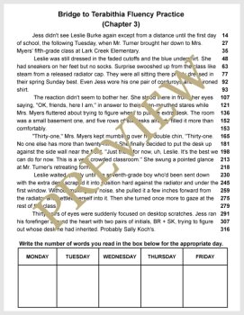 Bridge to Terabithia (Katherine Paterson) 13 Novel Fluency Passages, image 2