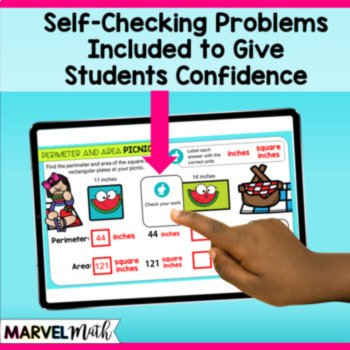 4th Grade Area and Perimeter of Rectangles - Digital Activities and Video Lesson, image 3