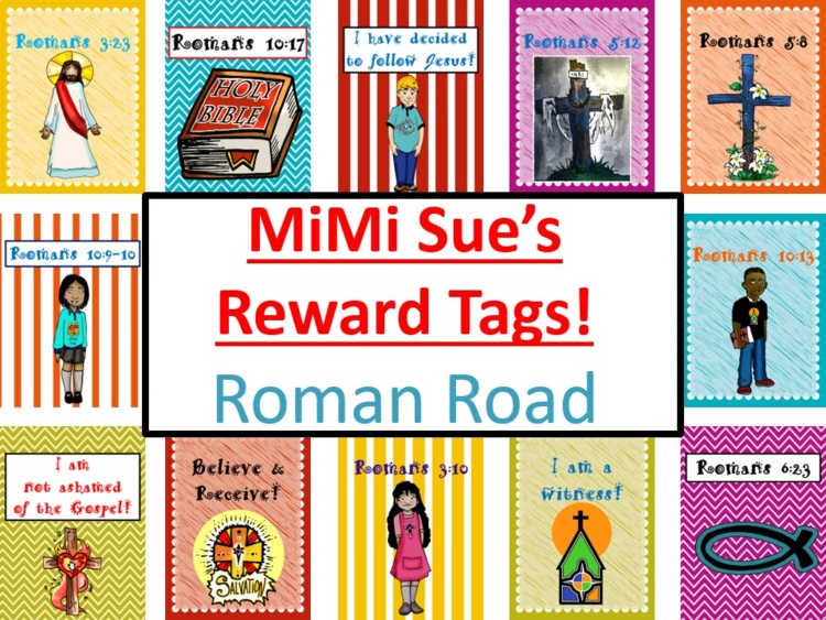 MiMi Sue's Reward Tags (Roman Road to Salvation) 12 Designs Behavior/Award/Swag
