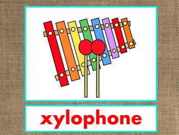 Letter X Alphabet PowerPoint Fun & Colorful Words w/Pictures (Expandable), image 4