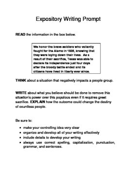 3 Famous Texas Landmarks Expository Writing Prompts STAAR 6th 7th SET A, image 4