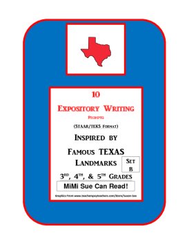3 Famous Texas Landmarks Expository Writing Prompts STAAR 3rd 4th 5th SET B, image 2