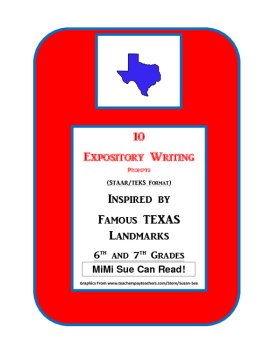 10 Famous Texas Landmarks Expository Writing Prompts STAAR 6th 7th, image 2