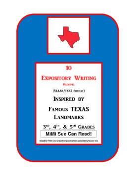 10 Famous Texas Landmarks Expository Writing Prompts STAAR 3rd 4th 5th, image 2