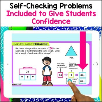 Perimeter Find the Missing Side - Digital Activities with Video Lesson, image 3