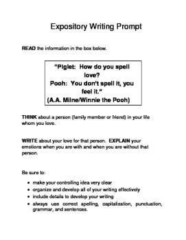 10 Valentine-Themed Expository Prompts Children's Literature 6th 7th Grades, image 2