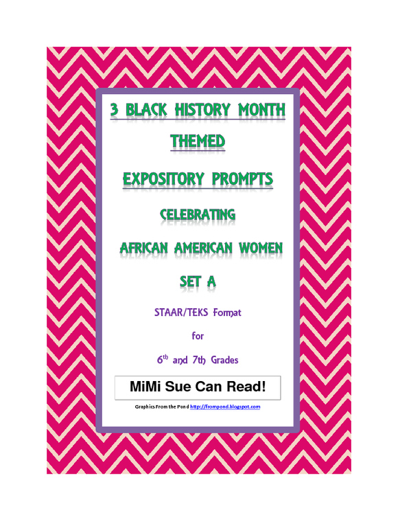 3 Women's History Month Female Expository Writing Prompts Set A STAAR 6th/7th