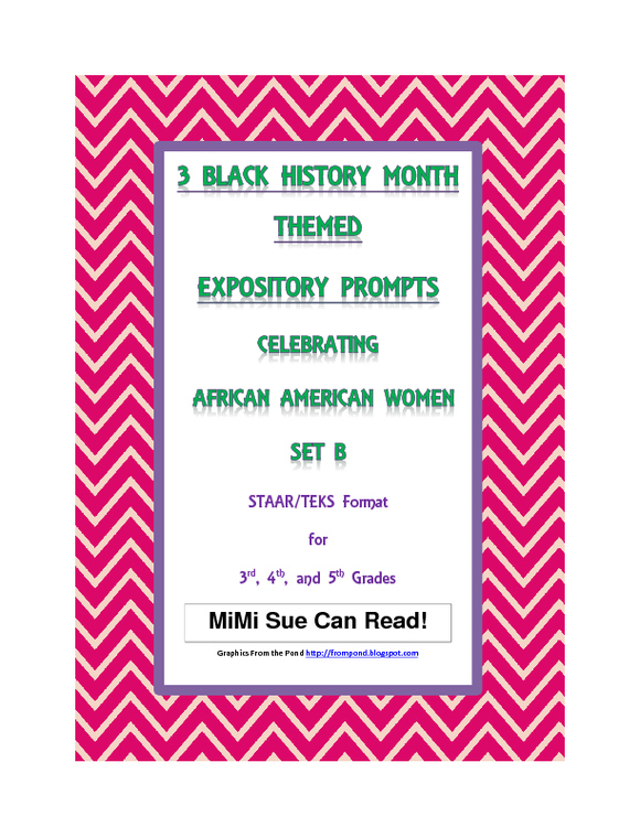 3 Women's History Month Female Expository Writing Prompts Set B STAAR 3/4/5