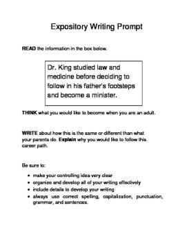 Ignite 6th-7th Grade History Skills with Engaging MLK Expository Writing Prompts, image 2