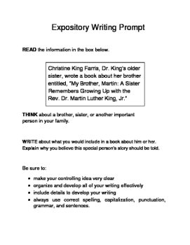 Ignite 6th-7th Grade History Skills with Engaging MLK Expository Writing Prompts, image 4