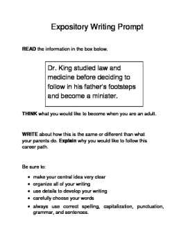 Ignite 3rd-5th Grade History Skills with Engaging MLK Expository Writing Prompts, image 2