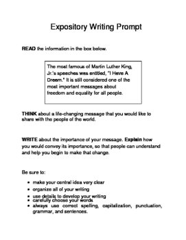 Ignite 3rd-5th Grade History Skills with Engaging MLK Expository Writing Prompts, image 3