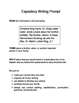 Ignite 3rd-5th Grade History Skills with Engaging MLK Expository Writing Prompts, image 4