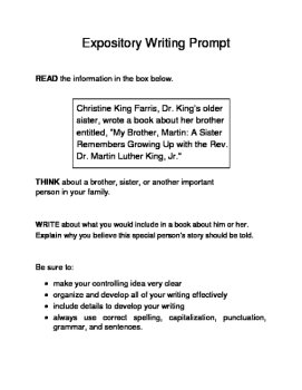 3 MLK.-Themed Expository Writing Prompts (STAAR/TEKS) Set C 6th 7th Grades, image 3