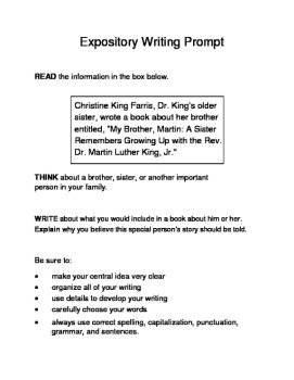 3 MLK.-Themed Expository Writing Prompts (STAAR/TEKS) Set C 3rd 4th 5th Grades, image 3