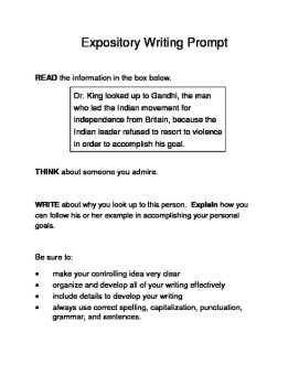 3 MLK.-Themed Expository Writing Prompts (STAAR/TEKS) Set B 6th 7th Grades, image 3
