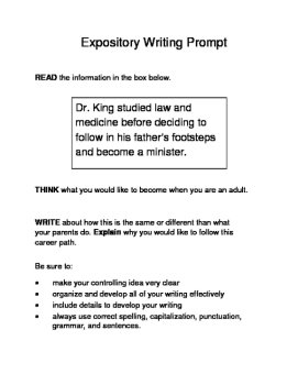 3 MLK.-Themed Expository Writing Prompts (STAAR/TEKS) Set B 6th 7th Grades, image 4