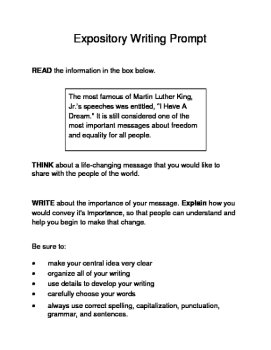 3 MLK.-Themed Expository Writing Prompts (STAAR/TEKS) Set B 3rd 4th 5th Grades, image 2