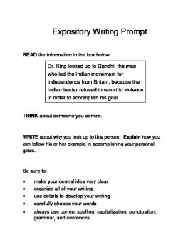 3 MLK.-Themed Expository Writing Prompts (STAAR/TEKS) Set B 3rd 4th 5th Grades, image 3