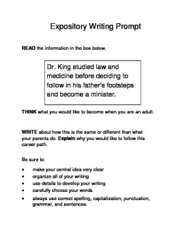 3 MLK.-Themed Expository Writing Prompts (STAAR/TEKS) Set B 3rd 4th 5th Grades, image 4