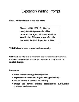 3 MLK.-Themed Expository Writing Prompts (STAAR/TEKS) Set A 6th, 7th Grades, image 3