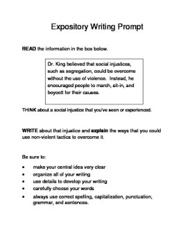 3 MLK.-Themed Expository Writing Prompts (STAAR/TEKS) Set A 3rd, 4th, 5th Grades, image 2